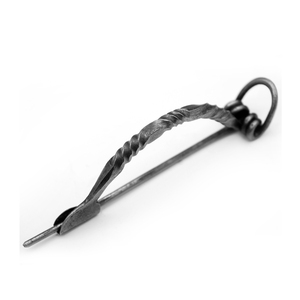 Anneau de perle en poils de serpent Viking forgé à la main Accessoire de cheveux de style tribal Barrette de cheveux Viking Clip Cuff Bun Pin - Product Image 2