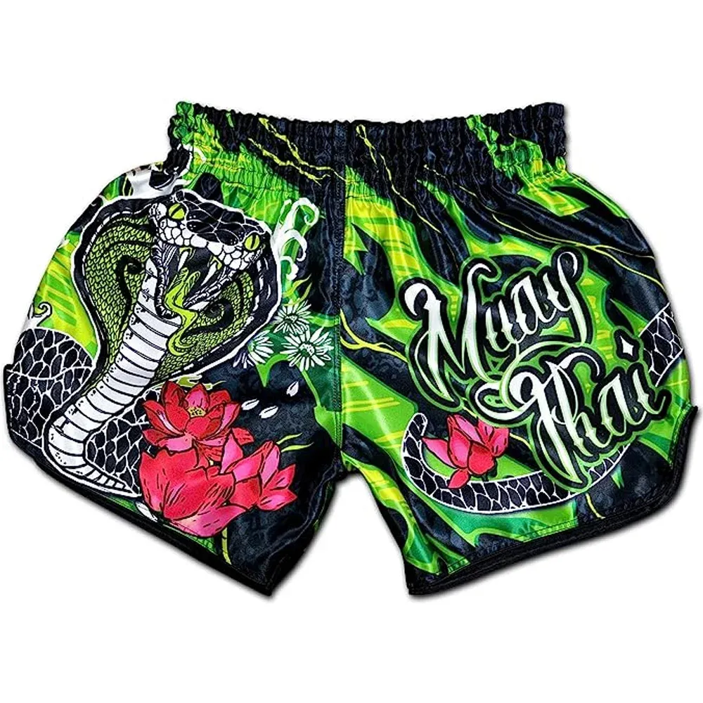 Impression personnalisée 100% Polyester Sublimation imprimé Muay Thai Shorts 2023 Vente chaude Kick Arts Martiaux Formation Shorts de combat