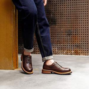 Zapatos de Vestir para Hombre de Cuero Esmerilado Vintage con Paneles Elásticos y Tacón Resistente al Desgaste - Product Image 5