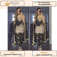 Nouvelle collection tendance de Patiyala Dhoti avec broderie lourde par Royal Export