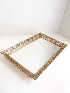 Bandeja de Metal artesanal de primera calidad, bandeja de Metal artesanal con acabado antiguo, decorativa para el hogar, para servir y regalar, esencial - Product Image 3