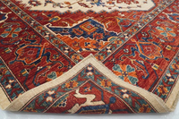 Tapis rectangulaire en laine et coton noué à la main à motif floral de haute qualité, best-seller, taille et couleur personnalisables, lavable, Serapi