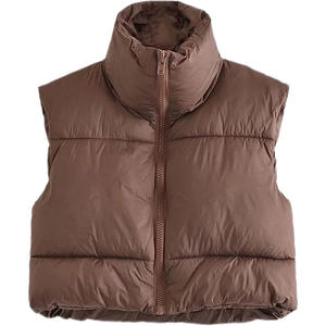 Hot <b>Sale</b> Casual Sleeveless Outwear Jacket Cotton Down <b>Coat</b> Womens Winter Puffer Vest - Product Image 1