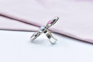 Anillo ajustable hecho a mano de algodón caramelo Dahlia de plata esterlina para mujer con diseño floral único - Product Image 4