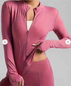 เสื้อแจ็คเก็ตแขนยาวมีซิปเสื้อฟิตเนสโยคะกีฬาแขนยาวระบายอากาศได้ดี - Product Image 5