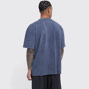 T-shirt graphique personnalisé délavé à l'acide 100% coton Vintage Stock T-shirt délavé à l'acide minéral T-shirts à col rond T-shirts coupe ample - Product Image 3