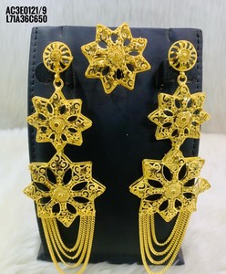 Pendientes chapados en oro para mujer, joyería de moda de nuevo diseño, joyería de moda, pendientes de joyería de moda - Product Image 1