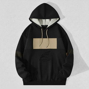 High Quality Custom Men's Solid Knitted Thermal Full Zip Winter Pullover <b>Hoodie</b> 100% Cotton Thick Faux Basics Cotton Blended - Product Image 2