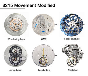 YINBEI, horas errantes personalizadas, complicación, movimiento japonés Miyota 8215, movimiento mecánico, piezas de repuesto para reloj - Product Image 6