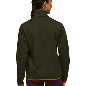 Veste polaire à demi-zip personnalisée avec logo, coupe-vent en polyester à manches longues et col montant pour l'extérieur - Product Image 3