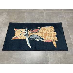 Alfombra de Anime con Diseño de Gato: Arte Manga, Alfombra Antideslizante, Alfombra Suave de Tela No Tejida - Product Image 1