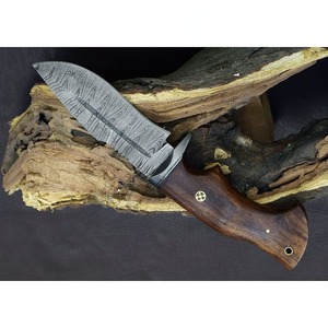 Couteau Skinner personnalisable en acier Damas avec manche en bois OEM pour bricolage chasse et dépouillement couteaux de cadeau d'anniversaire parfaits - Product Image 3