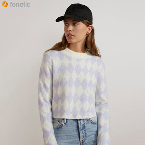 Jersey de invierno fino profesional hecho a medida para mujer, nuevo diseño, Color sólido, tejido de lana, estilo informal, estampado, suéteres de tamaño libre - Product Image 6