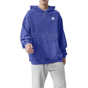 Sweats à capuche décontractés de haute qualité, 100 % coton, à séchage rapide, respirants, effet délavé à l'acide, impression personnalisée du logo, pour l'hiver - Product Image 6