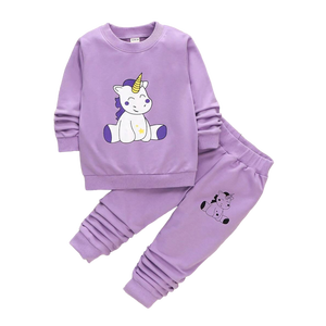 Conjuntos Deportivos Casuales de Invierno para Niños, Sudaderas de Cuello Redondo de Felpa, Pantalones Deportivos, Chándal de 2 Piezas - Product Image 2