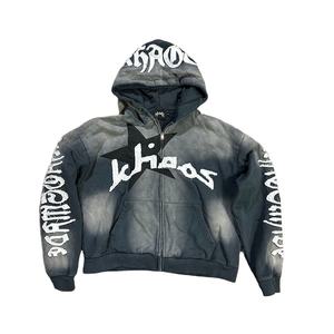 ชุดวอร์มโอเวอร์ไซส์ทรงหนา สไตล์สตรีทแวร์ ปี 2026  แบบสั่งทำพิเศษ ลวดลายพิมพ์ DTG ล้างสีแบบ Acid Wash  ตกแต่งด้วยงานปักและแอพพลิเค  สำหรับผู้ชาย - Product Image 1