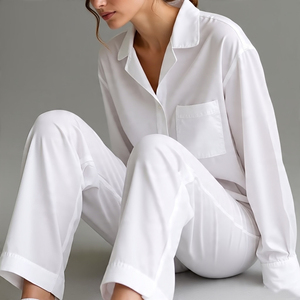 Conjunto de pijama de noche, ropa de dormir informal de manga larga, ropa de dormir con estampado cómodo, vestido de noche para mujer - Product Image 2