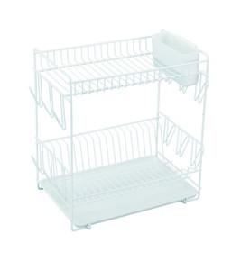 Grande portapiatti per 18 piatti, bianco, 43x25x41,5 cm (Sauvic 88980) - Product Image 1
