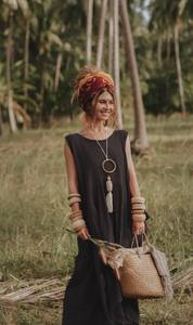 Nouveautés femmes longueur cheville été robe longue sans manches la plus chaude - Product Image 5