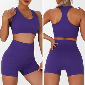 Vêtements d'entraînement Yoga costume imprimé Yoga Leggings course femmes vêtements de sport Yoga ensembles grande taille vêtements pour femmes Gym Fitness ensembles - Product Image 2