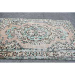 Alfombra Turca Vintage, Alfombra Grande de 5.8x9.2 pies (177x280 cm), Alfombra Marrón de Lana Marroquí - Product Image 3