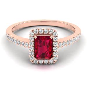 REYES vente directe d'usine 14K or jaune diamant mariage bijoux fins de luxe rubis pierres précieuses bagues de fiançailles pour les femmes - Product Image 5