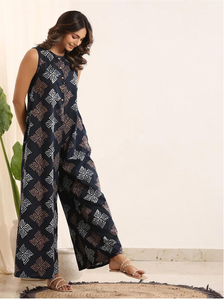 Mono de mujer sin mangas de ajuste regular con estampado completo de algodón 100% personalizado con el mejor precio de fábrica de Bangladesh - Product Image 4