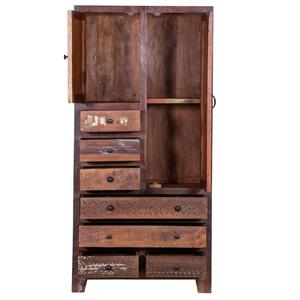Industrial Reclaimed Wood Rustic Finish Living Room Furniture <b>Wardrobe</b> and Bathroom Cabinet - Product Image 4