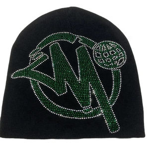 Gorro de invierno de diamantes para mujer de alta calidad, gorro de punto cálido hecho a mano a la moda con diamantes de imitación, gorro de punto Jacquard - Product Image 5