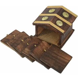 Wedding Table Placemats Shape Customized Color Wooden Material Glass Cup <b>Coasters</b> Most Selling Handmade Modern <b>Heat</b> Resistant - Product Image 1