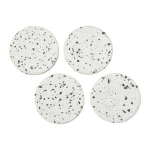 Dessous de verre en pierre naturelle Terrazzo de meilleure qualité Dessous de verre motif marbre incrustés de résine Dessous de verre absorbant en pierre - Product Image 1