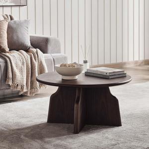 Table basse de luxe Arihant Art Exim, en bois de chêne massif durable, finition noyer, fabrication artisanale, design moderne écologique, pliable, facile à utiliser - Product Image 1