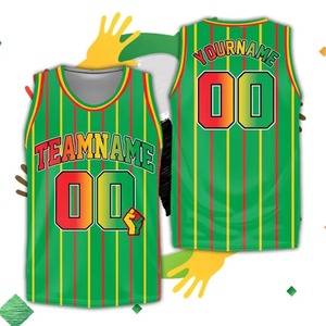 Noir histoire mois Football maillot sans manches T-shirts nom personnalisé numéro bricolage personnalité été arc-en-ciel imprimer basket-ball gilet - Product Image 1