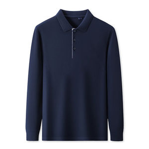 Polos de manga larga para hombre de alta calidad con logotipo personalizado al por mayor, polos de manga larga, 2024 - Product Image 1