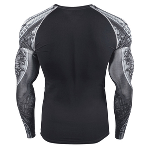 Top tendance Spandex/Polyester fait Jiu Jitsu Rash Guard pour hommes Design personnalisé Slim Fit OEM pour MMA Produits de gros - Product Image 3