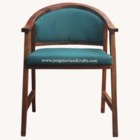 Fauteuils modernes en bois massif pour hôtel, chaise longue en tissu vert rembourré pour discothèque, hôtel, restaurant, ferme