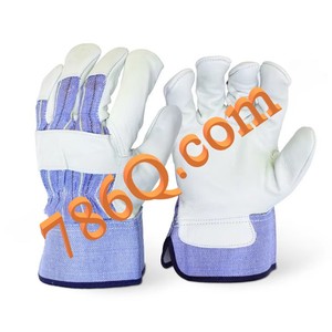 Elite-guantes de cuero de vaca de grano Premium con manguito de seguridad, guantes de seguridad para el trabajo con resistencia a perforaciones - Product Image 1