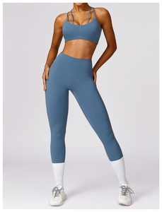 2025 nueva moda sin costuras personalizado ropa activa gimnasio 4 piezas conjuntos de Yoga Fitness ropa deportiva conjuntos de Entrenamiento para mujeres - Product Image 6