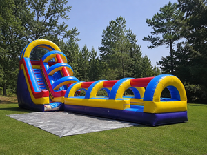 Aire de jeux gonflable professionnelle 12x4x6h m – Toboggan gonflable en PVC – Utilisation professionnelle extérieure/intérieure/aquatique – Conforme aux normes européennes - Product Image 3