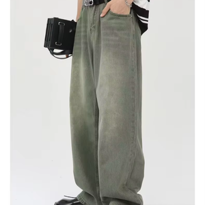 Jeans pour hommes personnalisés à la vente chaude, jeans en denim de haute qualité, pantalons streetwear, pantalons amples rétro, jeans baggy pour hommes - Product Image 1