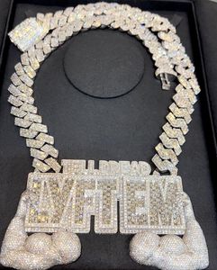 Hip Hop joyería fina colgantes y dijes plata diamante helado nueva moda encanto colgante con blanco personalizado Unisex - Product Image 6