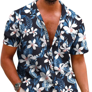 <b>Men's</b> Summer Retro Solid Canvas Hawaiian V-neck <b>Shirt</b> 3D Digital Printing Anti-Pilling Eco-Friendly Breathable 2025 <b>Beach</b> - Product Image 1