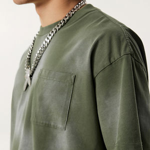 ชุดเสื้อยืดคอกลมแบบไล่ระดับสีสำหรับผู้ชายชุดกางเกงขาสั้นสำหรับงานหัตถกรรมของคนโบราณสีจาง - Product Image 2