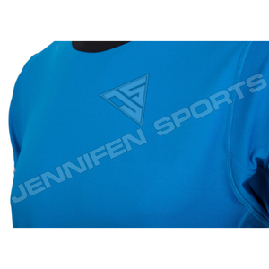 Venta al por mayor personalizada Drop Shoulder Pullover O-cuello camiseta, tela de algodón/poliéster, logotipo personalizado, Etiqueta interior del cuello - Product Image 3