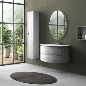 Ginevra lavabo singolo curvo In resina da incasso lavabo bianco lucido misura 91x51x16 cm - Product Image 4