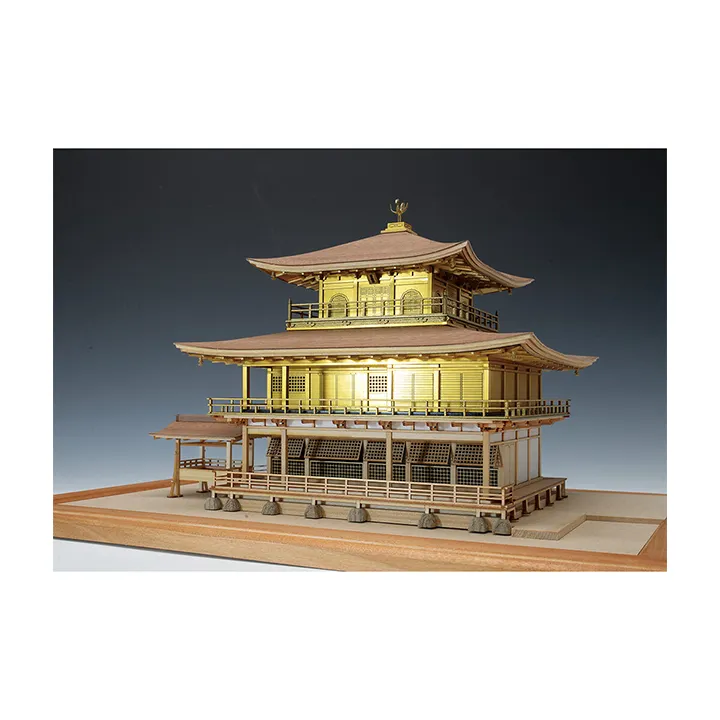 Kinkaku rokuo-ji Gold kit kuil Model kayu Jepang spesifikasi