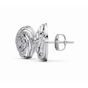 Boucles d'oreilles en or 9 carats de qualité supérieure, spirale, diamant de laboratoire, taille ronde, bijoux de laboratoire, vente en gros, B2B, OEM, fournisseur d'exportation - Product Image 6