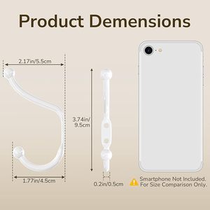 Rustic <b>Chrome</b> Wall <b>Hooks</b> Heavy Duty White Metal Coat <b>Hook</b> Wall Mount Hanging Rails for Clothes Premium Quality Product - Product Image 6