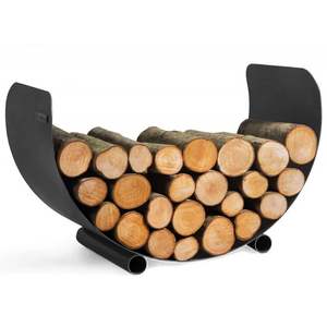 Large outdoor <b>heavy</b> <b>duty</b> iron log <b>rack</b> for organizing cut logs for extended winter heating and campfire needs - Product Image 4