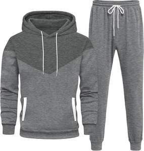 100% coton SWEATSUIT léger à capuche ensemble cordon de serrage fermeture hiver écologique délavé imprimé strass embelli - Product Image 1